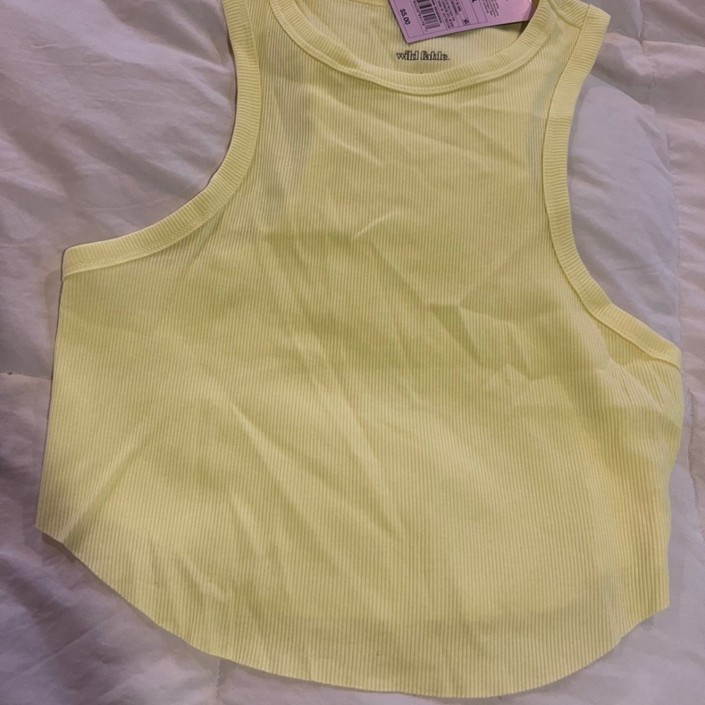 Wild Fable Yellow Ribbed Tank Top